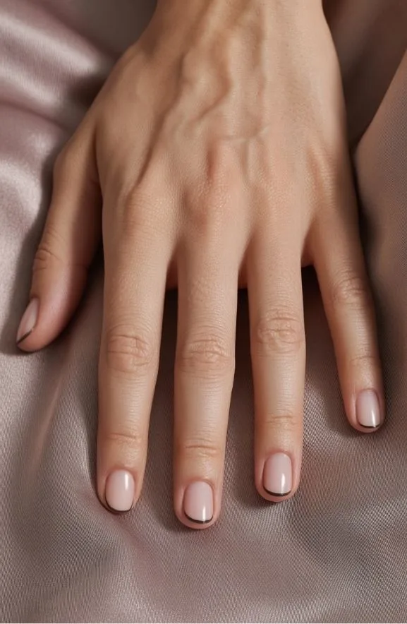 Soft Nude With Thin Black Border