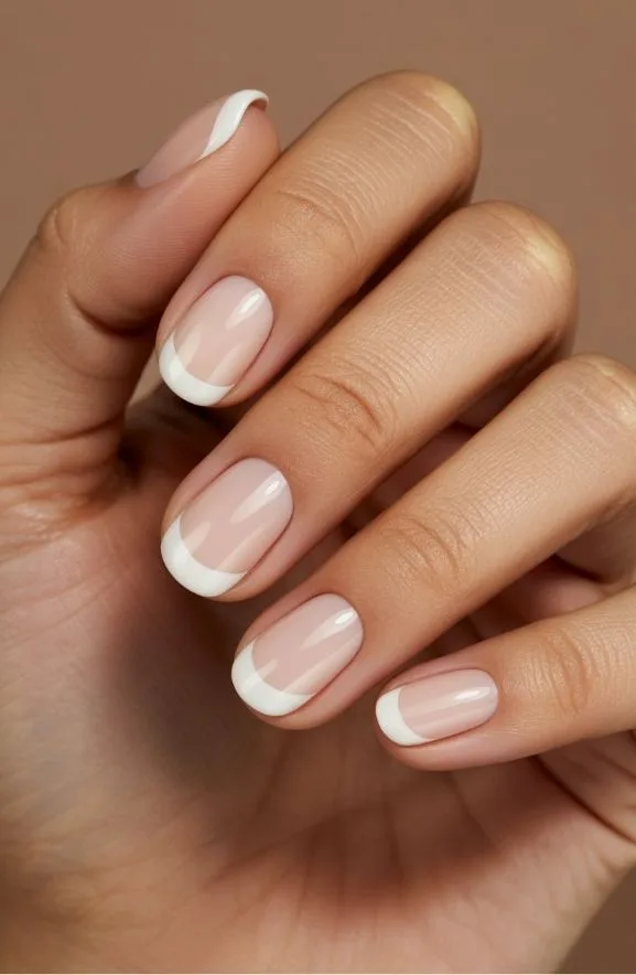 Two-Tone Minimalist Nude and White
