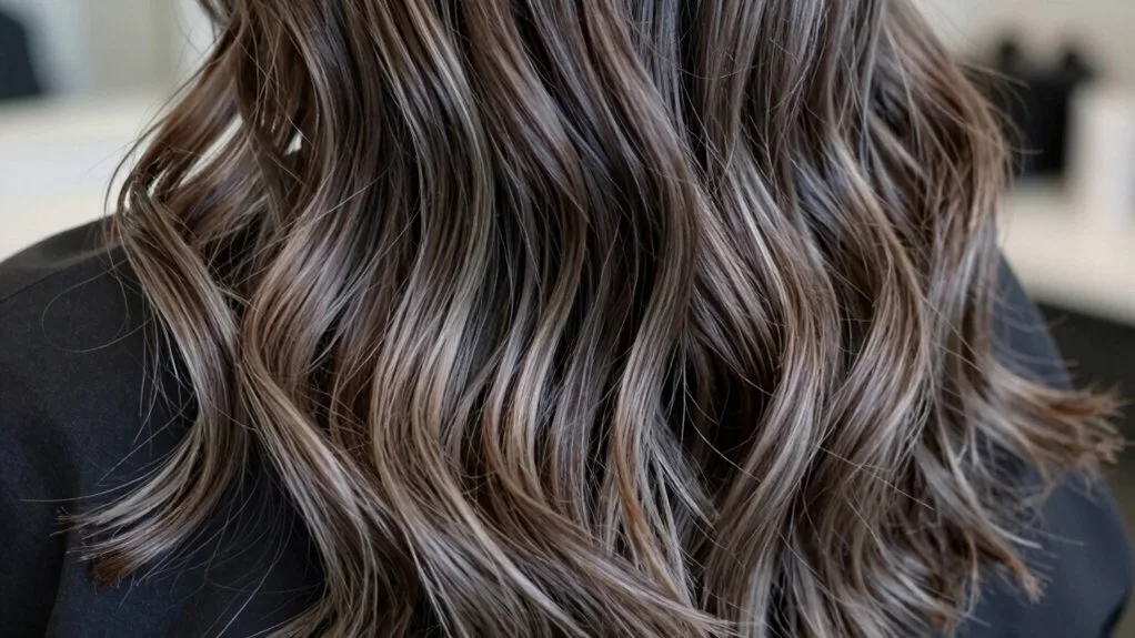ash highlights for cool brunettes