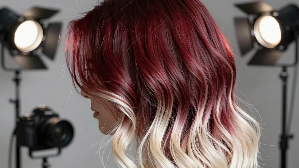 auburn and platinum highlights