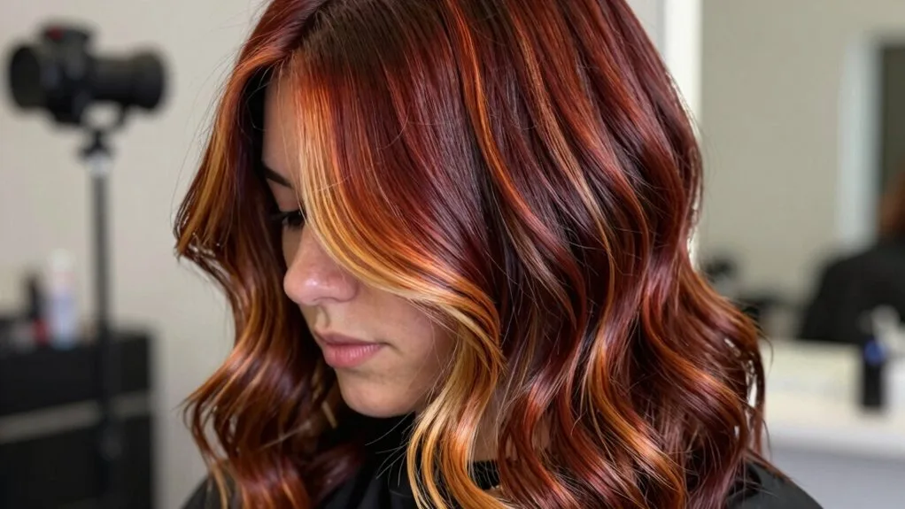 auburn balayage hair transformation