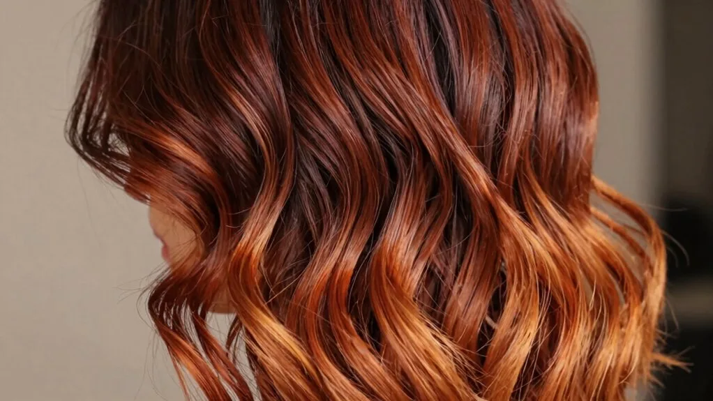 auburn to copper ombre