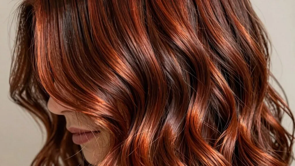 auburn tones brighten brunette sophistication