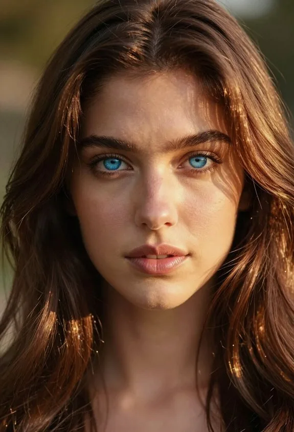 blue eyes brown hair