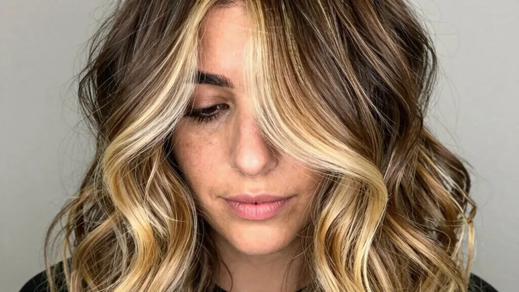 bold blonde contrast highlights