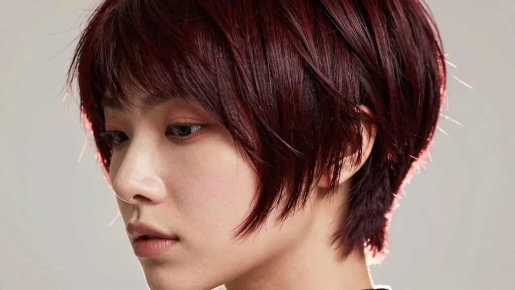 bold burgundy short haircuts