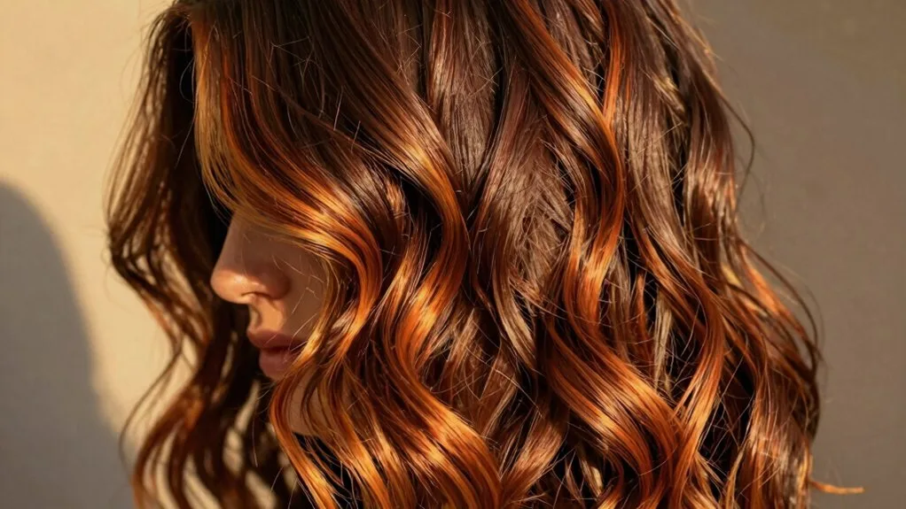 bold burnt orange lowlights