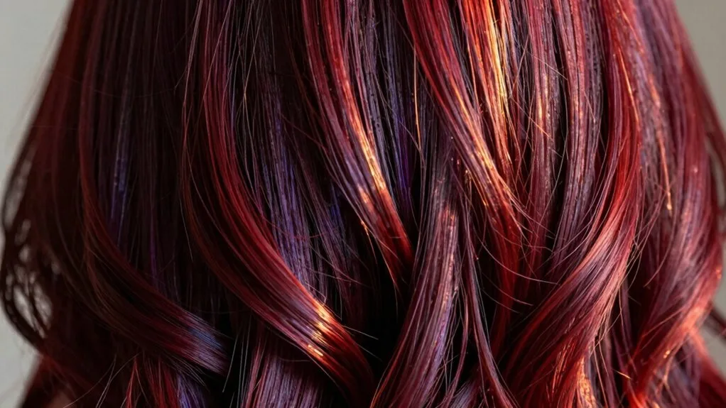 bold crimson for brunettes