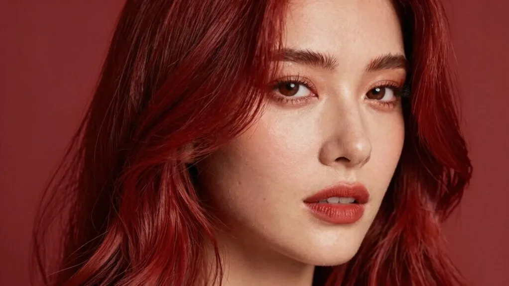 bold crimson for luminous contrast