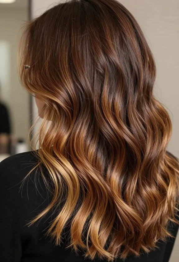 bold dramatic brown ombre