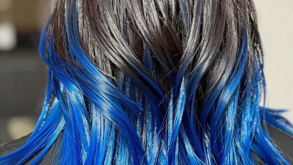 bold electric blue statement