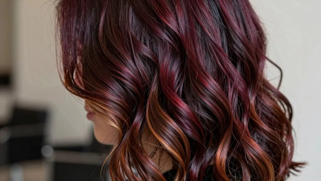 bold jewel toned hair elegance