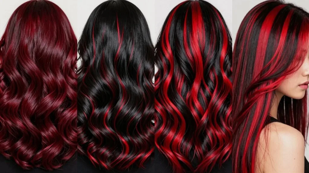 bold red and black hairstyles