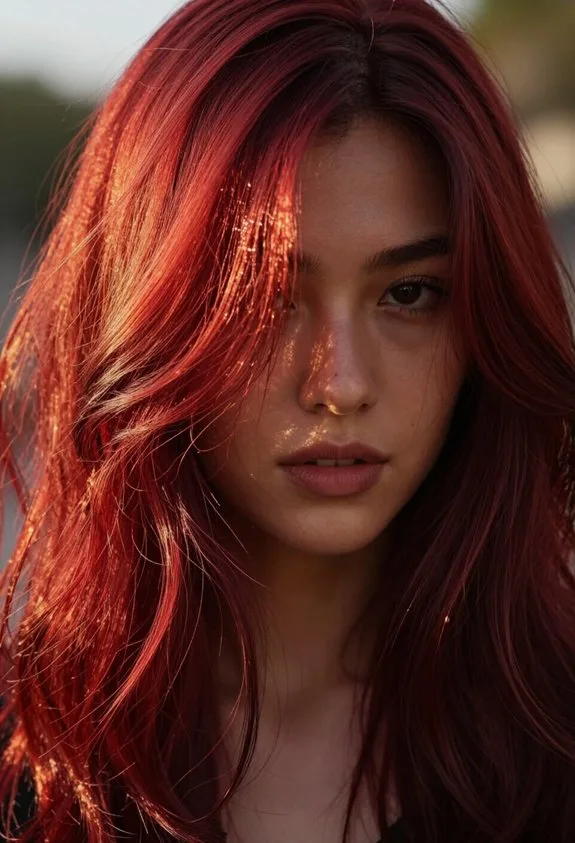 bold red highlights technique