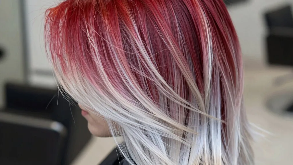 bold red icy blonde