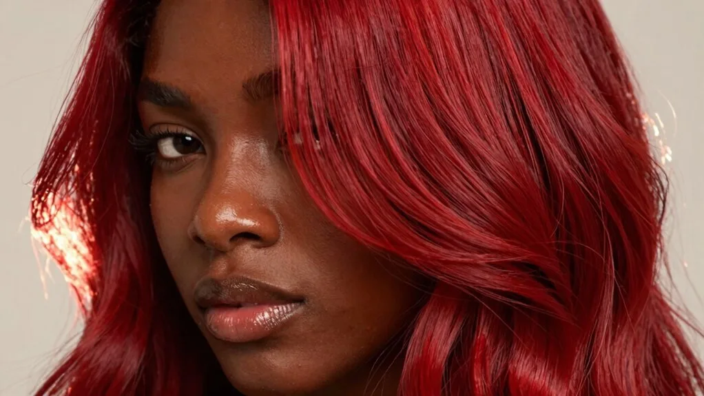 bold scarlet red transformation