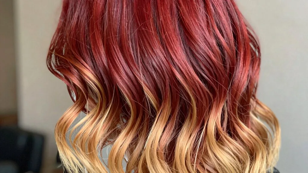bold two tone hair color
