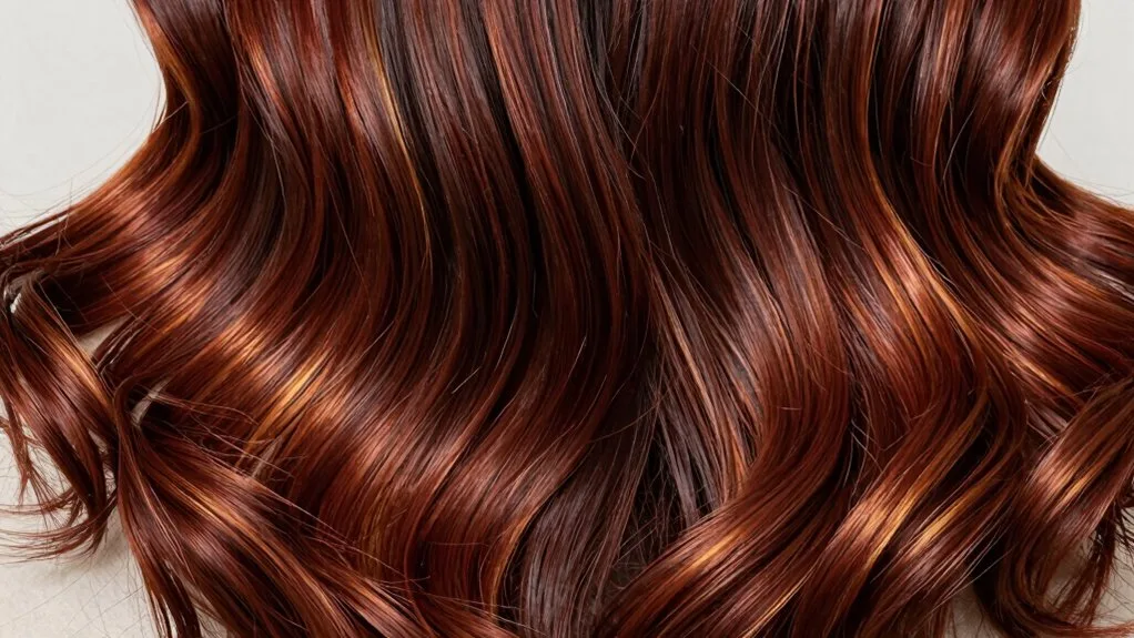 bold warm mahogany brunette