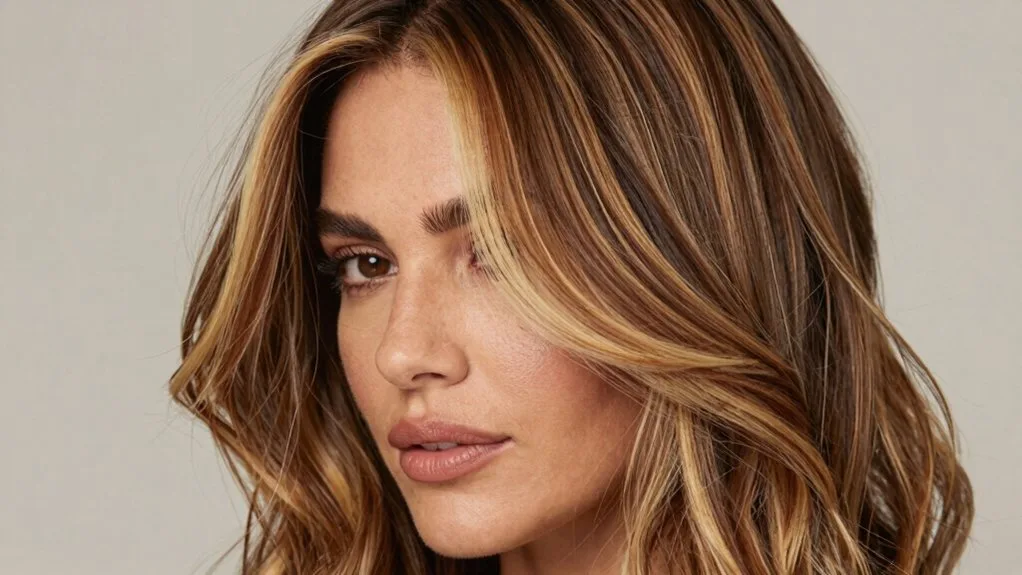 bronde with peekaboo highlights
