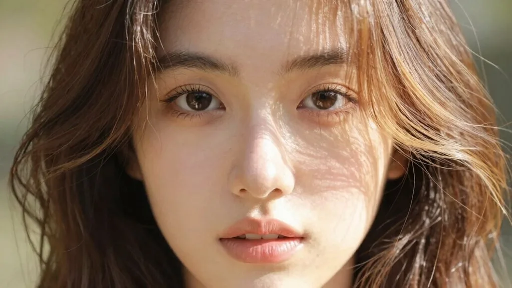 brunette face framing highlights technique