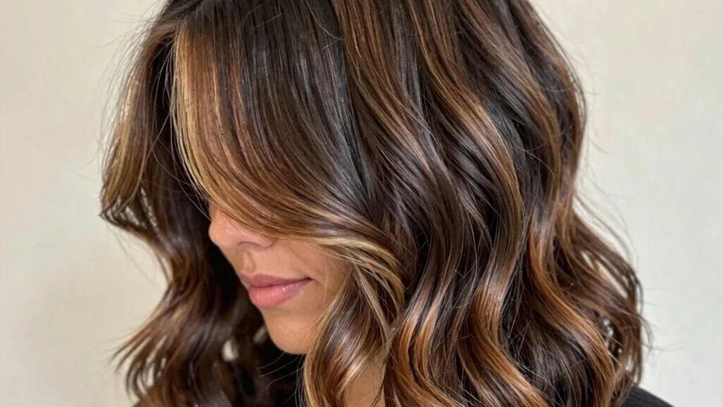 brunette hair color highlights