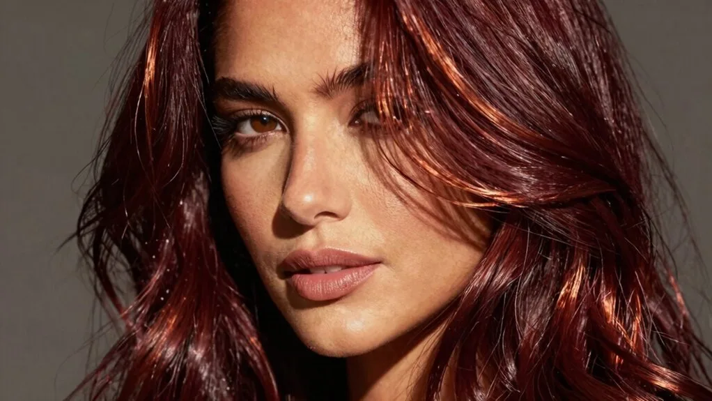 burgundy enhances golden undertones