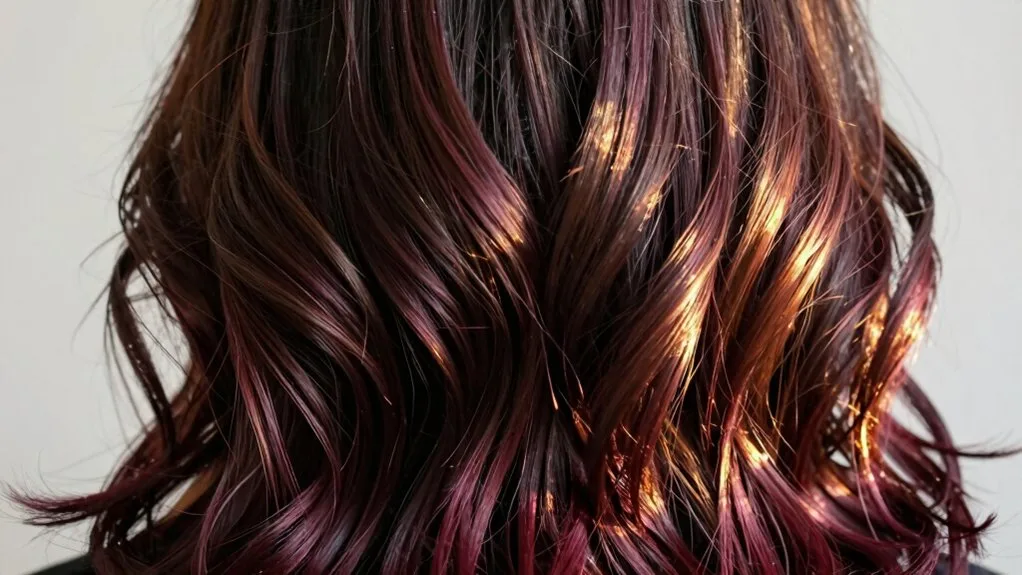 burgundy lowlights for depth