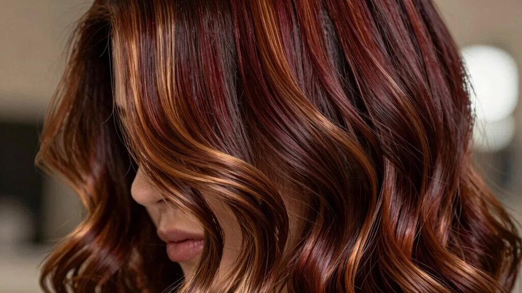 caramel ribbons enhance cherry