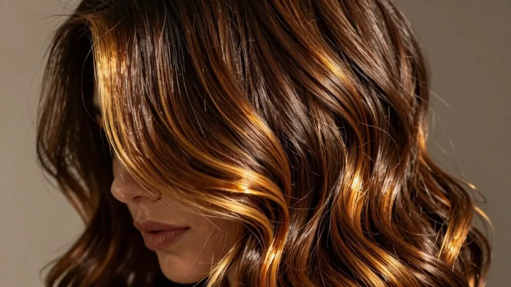 caramel ribbons for brunettes
