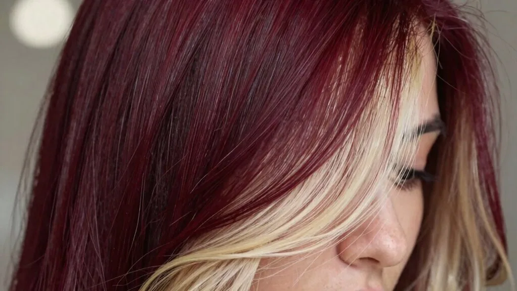 cherry blonde hybrid highlights