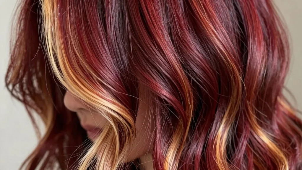 cherry caramel hair highlights