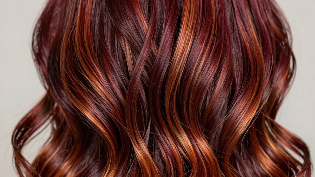 cherry cola balayage highlights