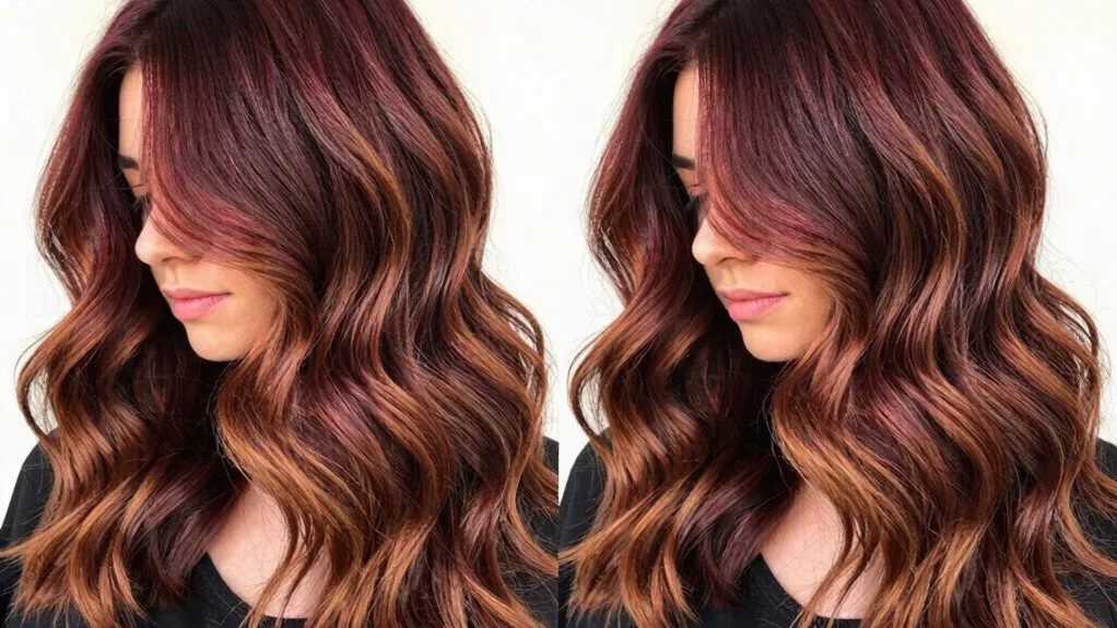 cherry cola balayage technique