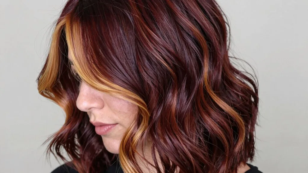 cherry cola balayage technique