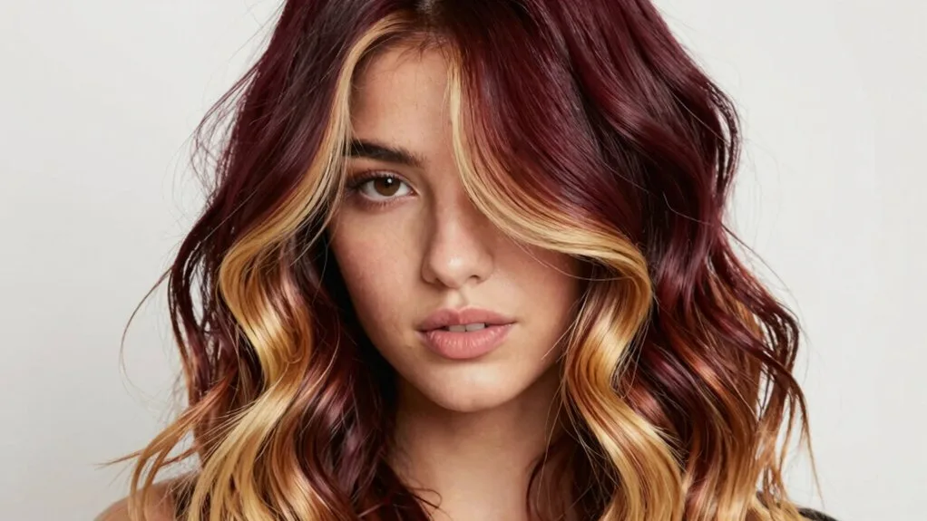 cherry cola blonde highlights