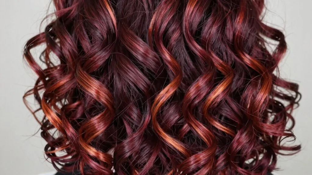 cherry cola curl highlights