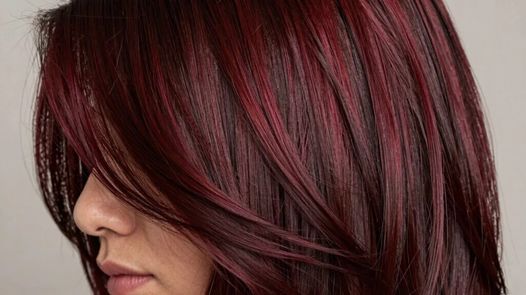 cherry cola highlights enhance brunettes