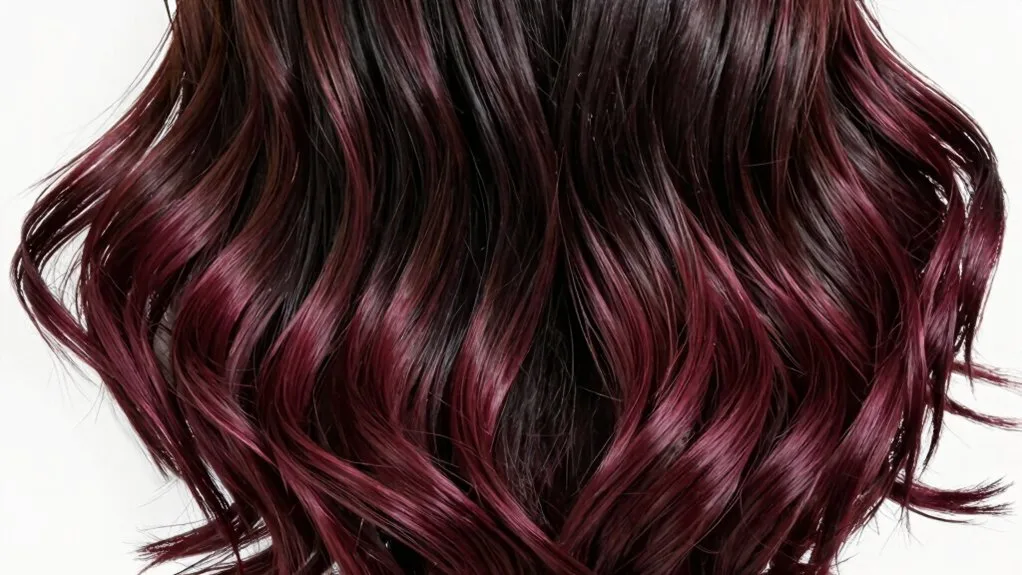 cherry cola ombre technique