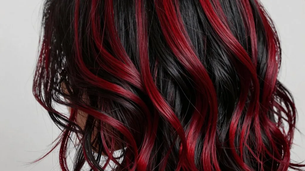 cherry red black highlights