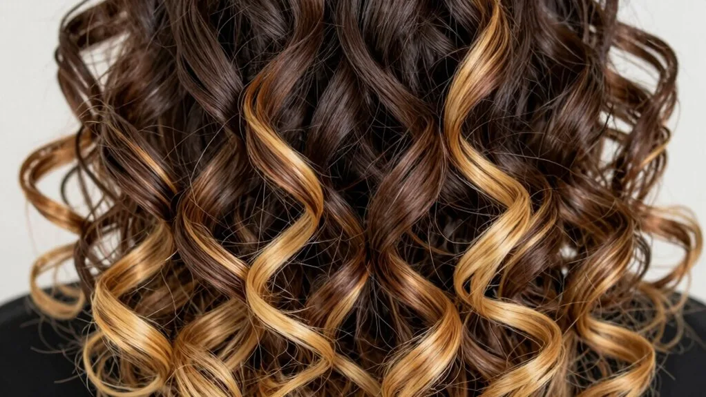 chocolate and blonde contrast