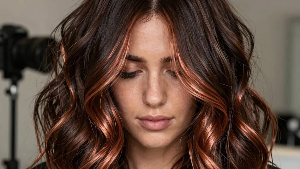 chocolate base copper highlights