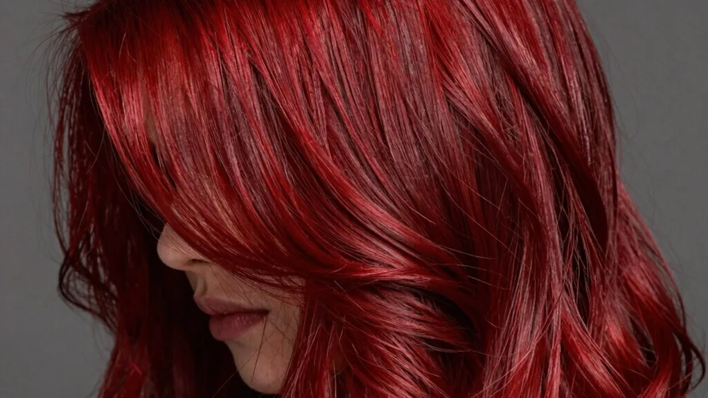 confident sophisticated crimson red