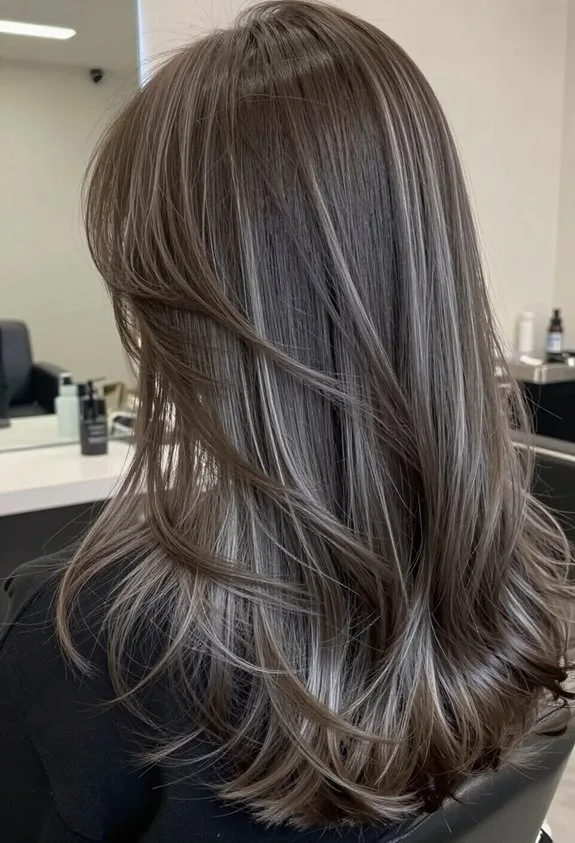 cool toned ash brown hair