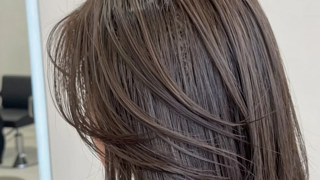 cool toned ash brown hairstyle