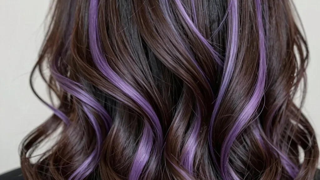 cool toned lilac balayage technique