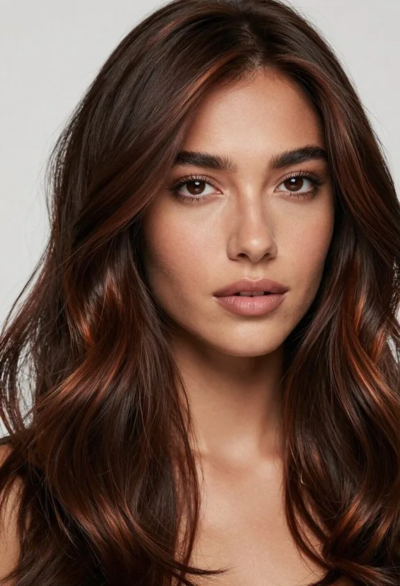 cool toned mahogany mocha shades