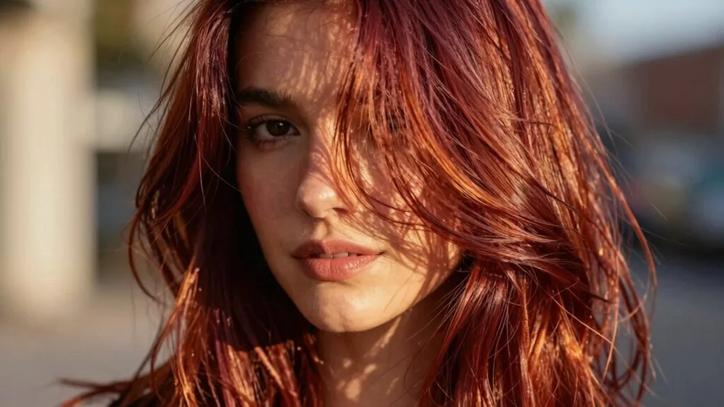 cool toned red hair shades