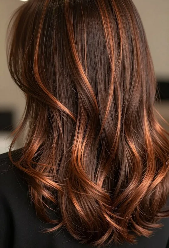 copper tinged chocolate elegance