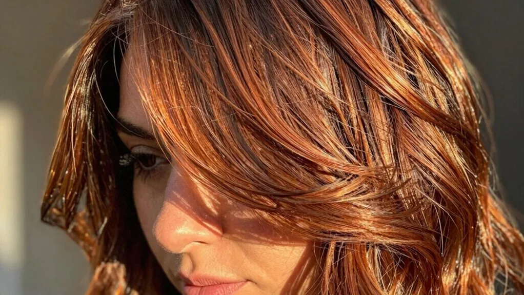 copper tones for brunettes