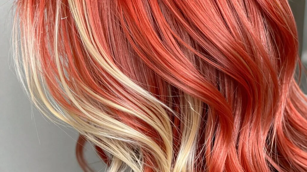 coral red with vanilla